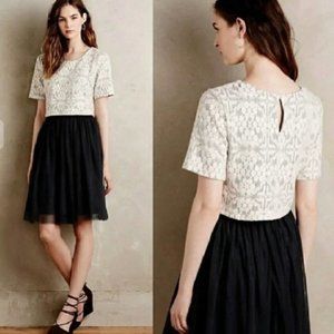 Anthropologie x Weston Charcoal Tulle Dress